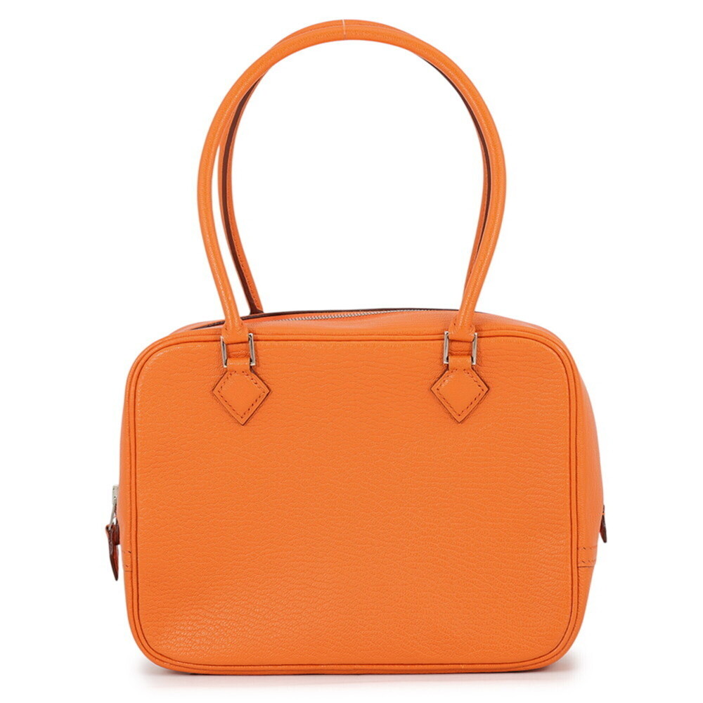 Hermes Plume Mini Orange Chevre Mysore Handbag (H stamp) HERMES